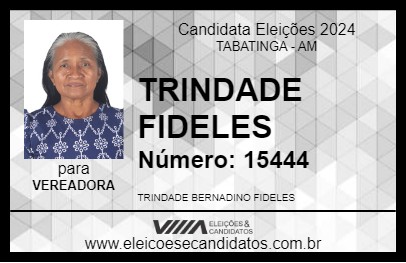 Candidato TRINDADE FIDELES 2024 - TABATINGA - Eleições