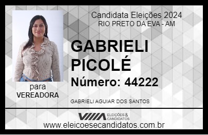 Candidato GABRIELI PICOLÉ 2024 - RIO PRETO DA EVA - Eleições