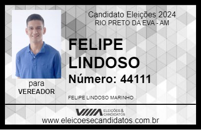 Candidato FELIPE LINDOSO 2024 - RIO PRETO DA EVA - Eleições