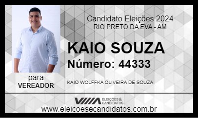 Candidato KAIO SOUZA 2024 - RIO PRETO DA EVA - Eleições