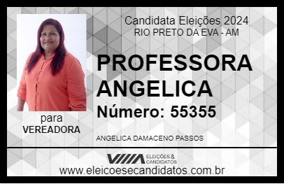 Candidato PROFESSORA ANGELICA 2024 - RIO PRETO DA EVA - Eleições