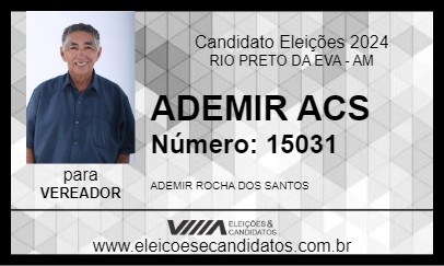 Candidato ADEMIR ACS 2024 - RIO PRETO DA EVA - Eleições