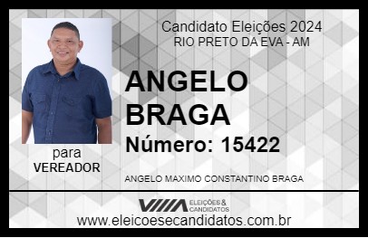 Candidato ANGELO BRAGA 2024 - RIO PRETO DA EVA - Eleições