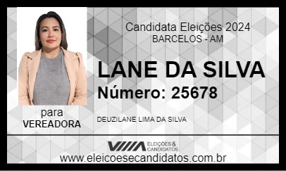 Candidato LANE DA SILVA 2024 - BARCELOS - Eleições