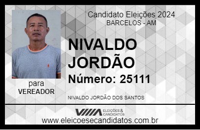 Candidato NIVALDO JORDÃO 2024 - BARCELOS - Eleições