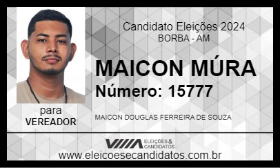 Candidato MAICON MÚRA 2024 - BORBA - Eleições