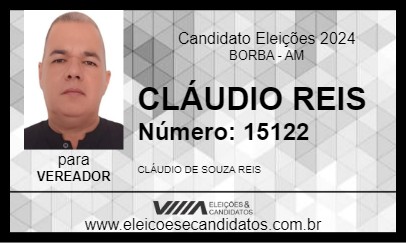 Candidato CLÁUDIO REIS 2024 - BORBA - Eleições