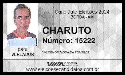 Candidato CHARUTO 2024 - BORBA - Eleições