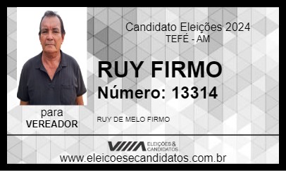 Candidato RUY FIRMO 2024 - TEFÉ - Eleições