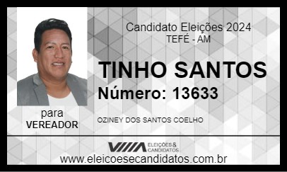 Candidato TINHO SANTOS 2024 - TEFÉ - Eleições