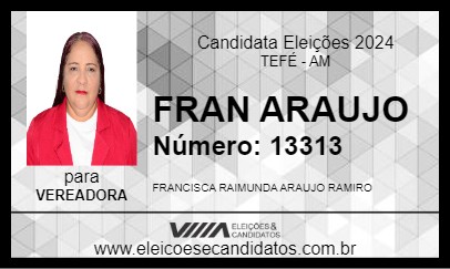 Candidato FRAN ARAUJO 2024 - TEFÉ - Eleições