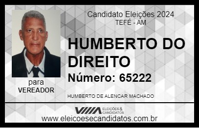 Candidato HUMBERTO DO DIREITO 2024 - TEFÉ - Eleições