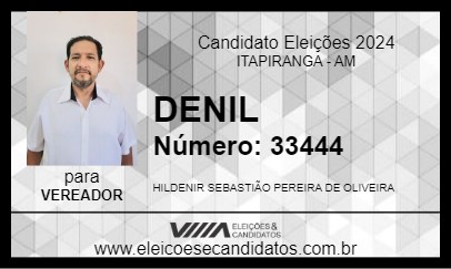 Candidato DENIL 2024 - ITAPIRANGA - Eleições