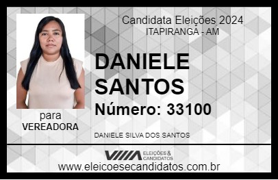 Candidato DANIELE SANTOS 2024 - ITAPIRANGA - Eleições