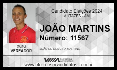 Candidato JOÃO MARTINS  2024 - AUTAZES - Eleições