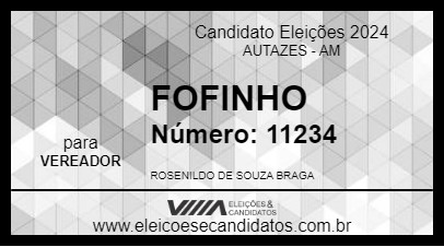 Candidato FOFINHO 2024 - AUTAZES - Eleições