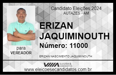 Candidato ERIZAN JAQUIMINOUTH 2024 - AUTAZES - Eleições