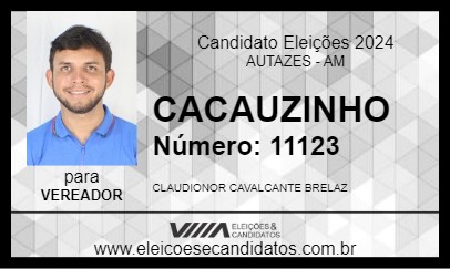 Candidato CACAUZINHO  2024 - AUTAZES - Eleições