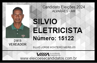 Candidato SILVIO ELETRICISTA 2024 - ALVARÃES - Eleições