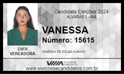 Candidato VANESSA 2024 - ALVARÃES - Eleições