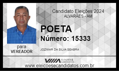 Candidato POETA 2024 - ALVARÃES - Eleições