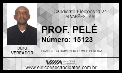 Candidato PROF. PELÉ 2024 - ALVARÃES - Eleições