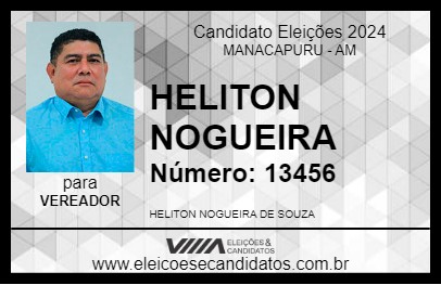 Candidato HELITON NOGUEIRA 2024 - MANACAPURU - Eleições