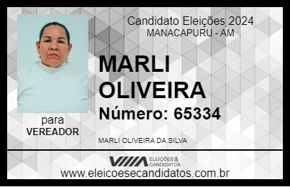 Candidato MARLI OLIVEIRA 2024 - MANACAPURU - Eleições