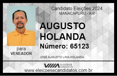 Candidato AUGUSTO HOLANDA 2024 - MANACAPURU - Eleições