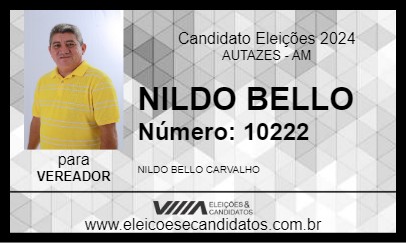 Candidato NILDO BELLO 2024 - AUTAZES - Eleições