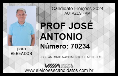 Candidato PROF JOSÉ ANTONIO 2024 - AUTAZES - Eleições