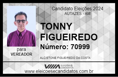 Candidato TONNY FIGUEIREDO 2024 - AUTAZES - Eleições