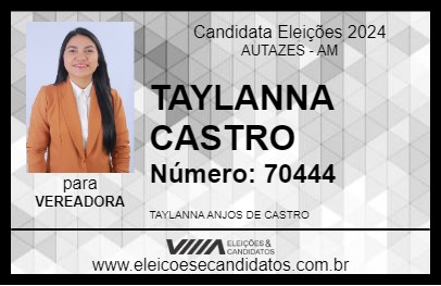 Candidato TAYLANNA CASTRO 2024 - AUTAZES - Eleições