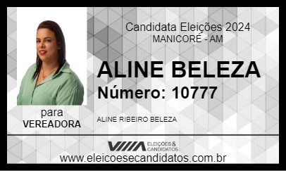 Candidato ALINE BELEZA 2024 - MANICORÉ - Eleições