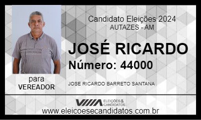 Candidato JOSÉ RICARDO 2024 - AUTAZES - Eleições