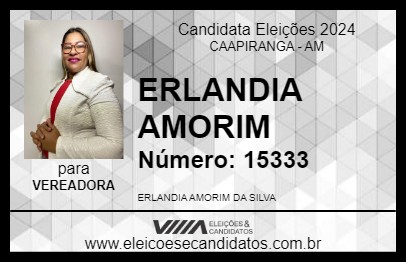 Candidato ERLANDIA AMORIM 2024 - CAAPIRANGA - Eleições