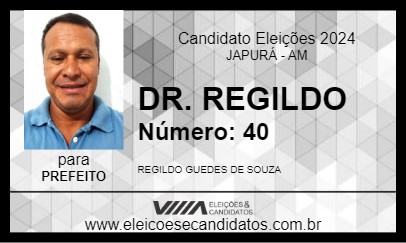 Candidato DR. REGILDO  2024 - JAPURÁ - Eleições