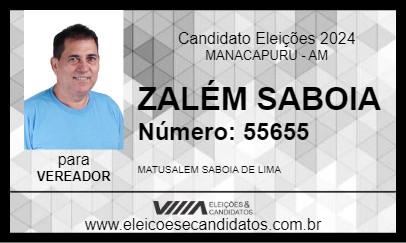 Candidato ZALÉM SABOIA 2024 - MANACAPURU - Eleições