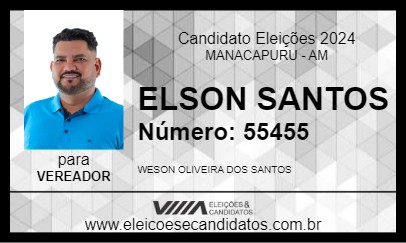 Candidato ELSON SANTOS 2024 - MANACAPURU - Eleições