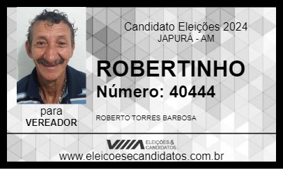 Candidato ROBERTINHO 2024 - JAPURÁ - Eleições