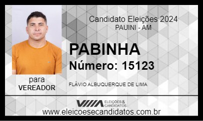 Candidato PABINHA 2024 - PAUINI - Eleições