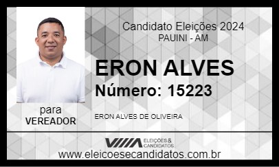 Candidato ERON ALVES 2024 - PAUINI - Eleições