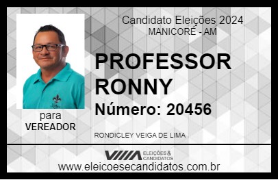 Candidato PROFESSOR RONNY 2024 - MANICORÉ - Eleições