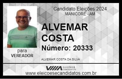 Candidato ALVEMAR COSTA 2024 - MANICORÉ - Eleições