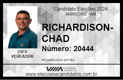 Candidato RICHARDISON-CHAD 2024 - MANICORÉ - Eleições