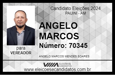 Candidato ANGELO MARCOS 2024 - PAUINI - Eleições