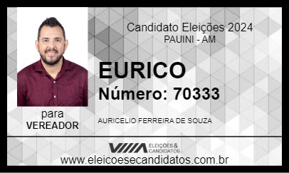 Candidato EURICO 2024 - PAUINI - Eleições