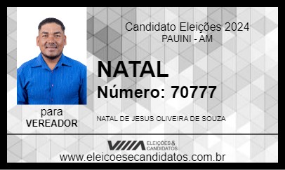 Candidato NATAL 2024 - PAUINI - Eleições