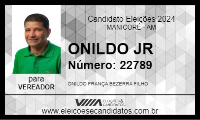 Candidato ONILDO JR 2024 - MANICORÉ - Eleições