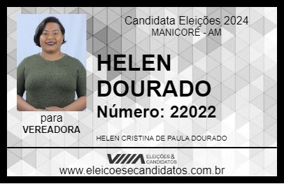 Candidato HELEN DOURADO 2024 - MANICORÉ - Eleições